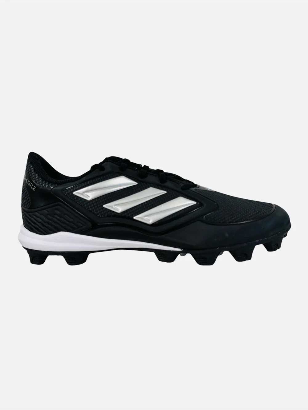 Adidas Women's Purehustle 3 Mid Sneaker, Softball Cleats Black/Silver Size 12.5